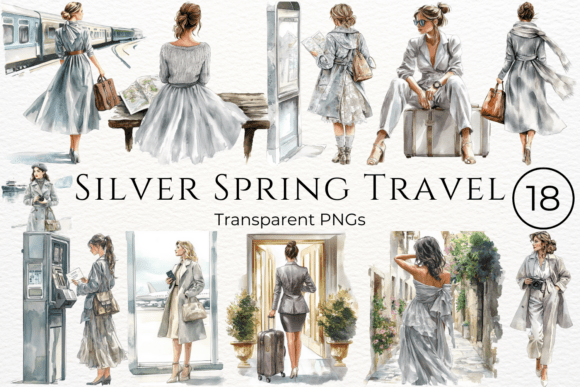Download Silver Spring Travel Watercolor Cliparts - Travel watercolor Collection