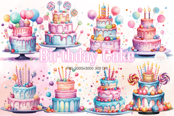 Download Birthday Cake Watercolor Clipart - Birthday cake Collection