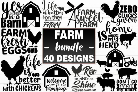 Download Farm Bundle, Farmhouse SVG Cut File - Farm bundle Collection