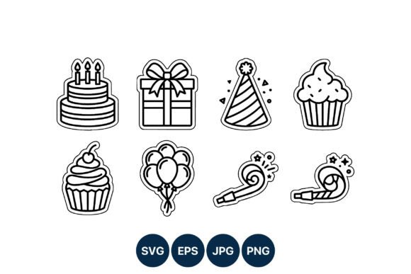 Download Birthday Cake Cupcake Party Icon Set - Birthday cake Collection