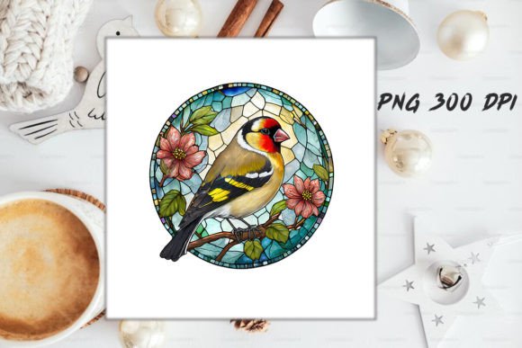 Download Stained Glass American Goldfinch Clipart - Premium Resources