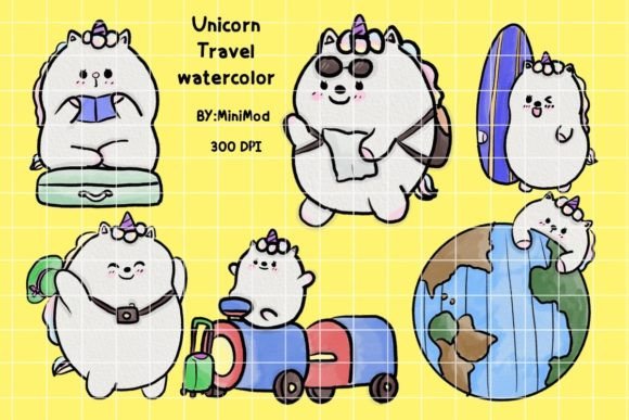 Download Unicorn Travel Watercolor - Premium Resources